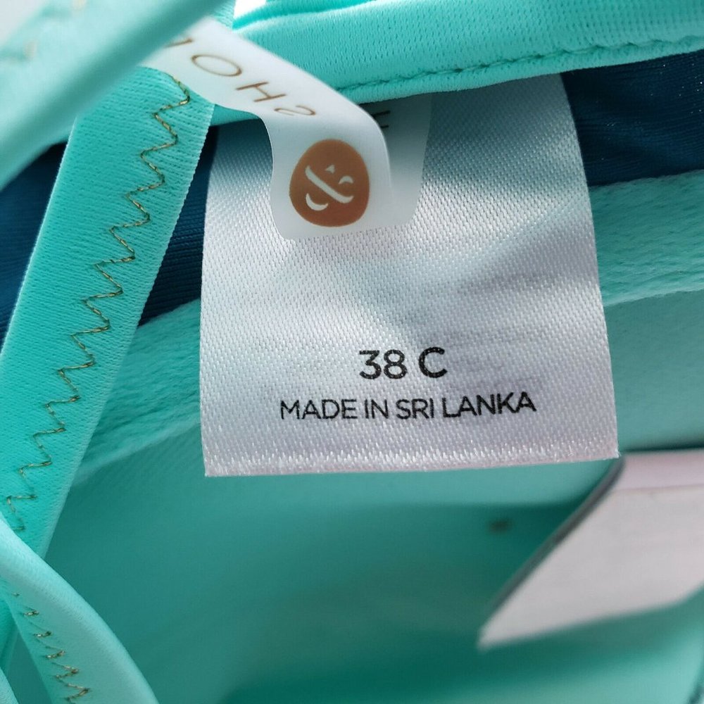 Shade & Shore NWT Sea Breeze Aqua Bikini Top 38C - Picture 7 of 8